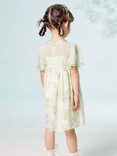 Balabala Kids' Dress, Summer Panda-Themed Princess Dress, Cute Embroidered Toddler Dress